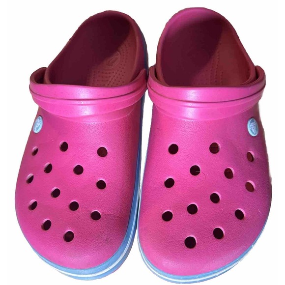 Crocs Shoes - Crocs Retro Classic Clog Womens Size 11 Candy Pink Teal Blue White Gum‎ Sole